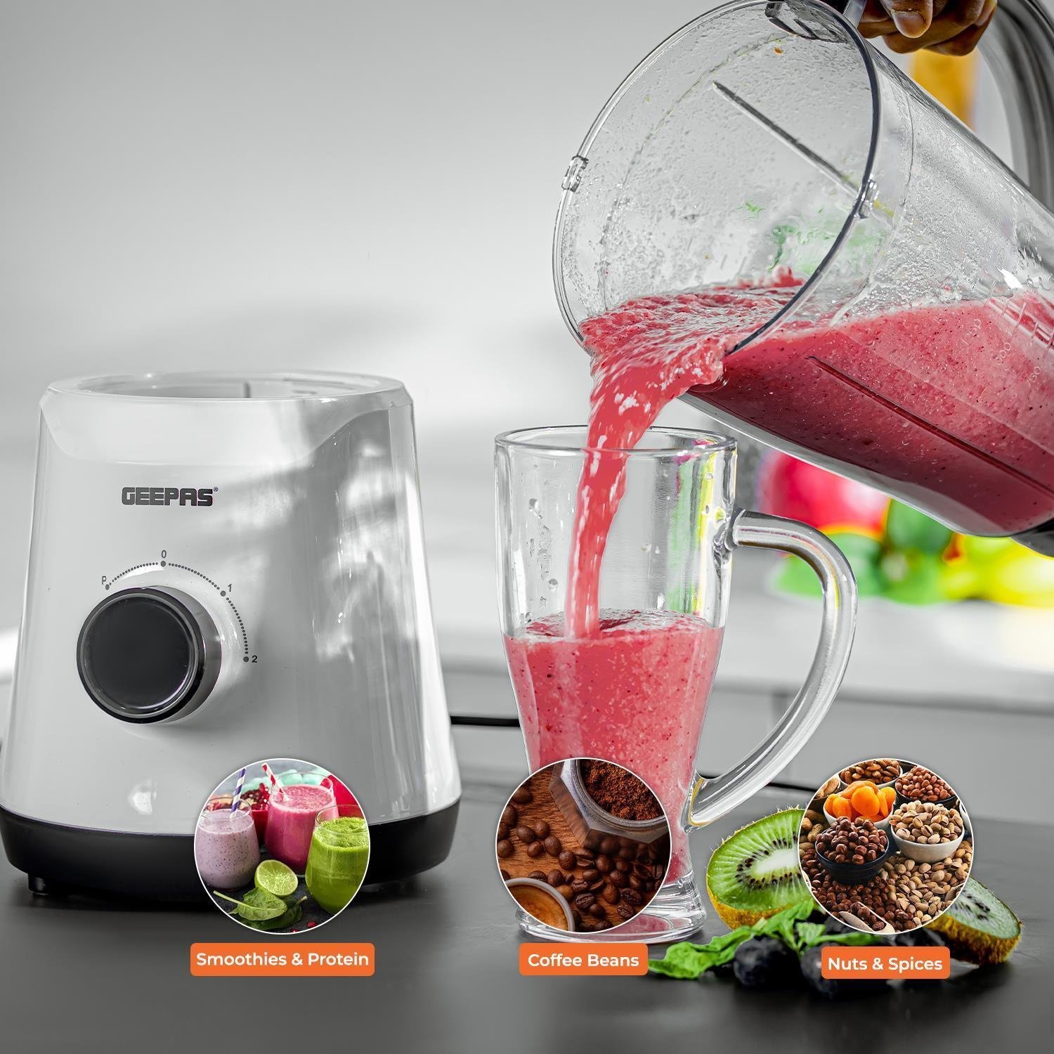 Geepas Food Jug Blender – GSB44035UKBK
